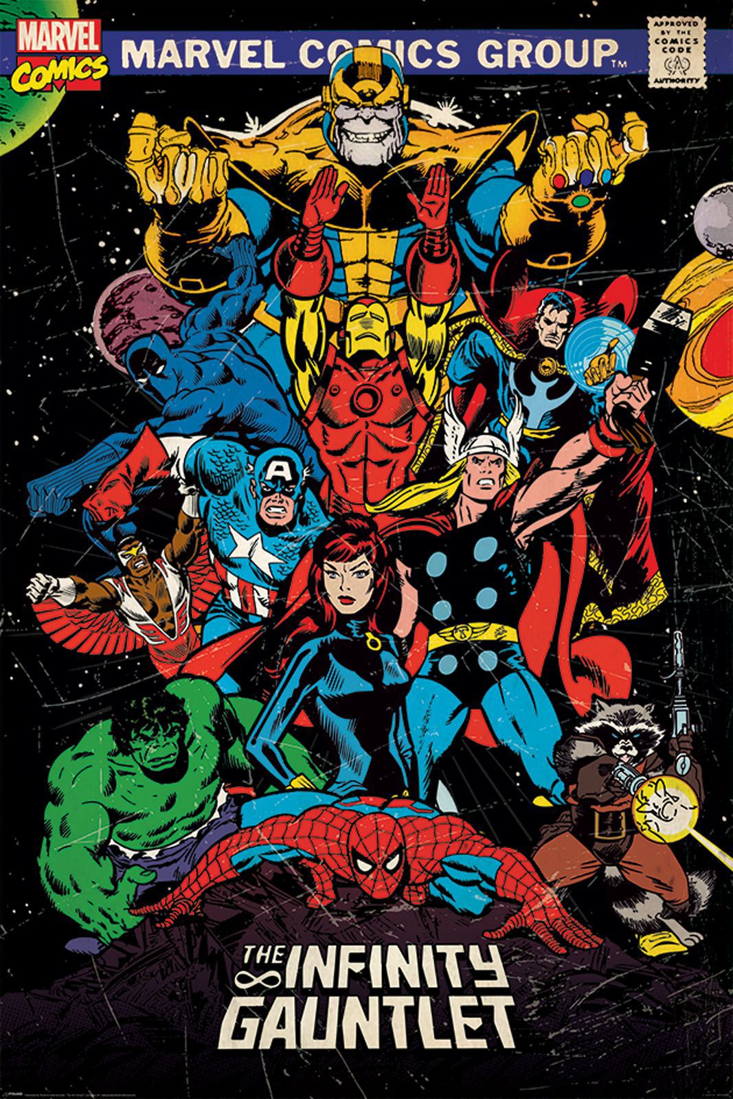 Marvel Retro The Infinity Gauntlet Plakat